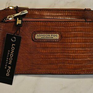 London Fog Danica Wristlet in Brown, NEW with tag